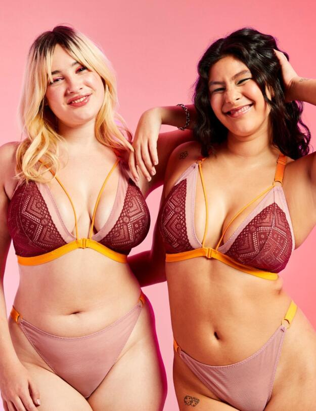 Curvy Kate Front and Centre Bralette Claret/Turmeric