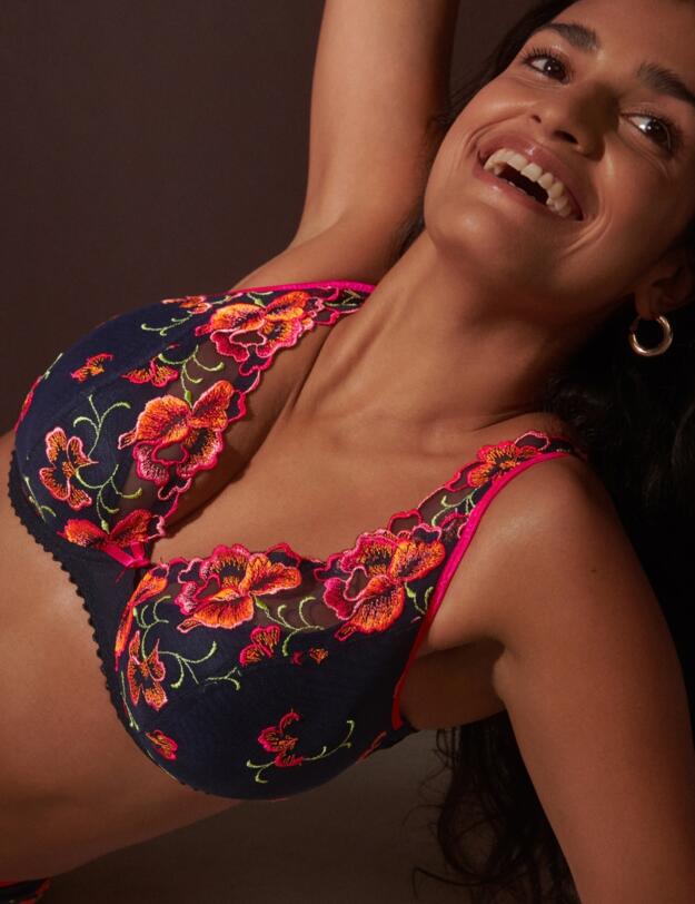 Prima Donna Devdaha Half Padded Plunge Bra Velvet Blue