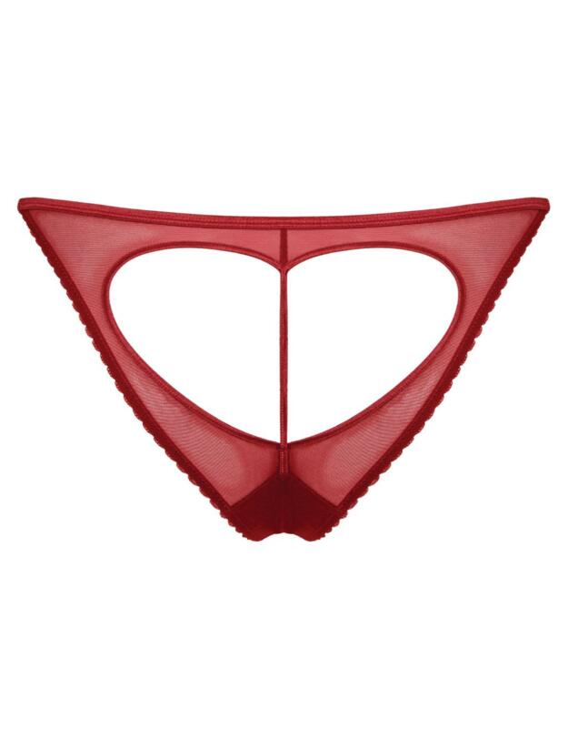 Scantilly by Curvy Kate Key To My Heart Bare Faced Brief Rouge