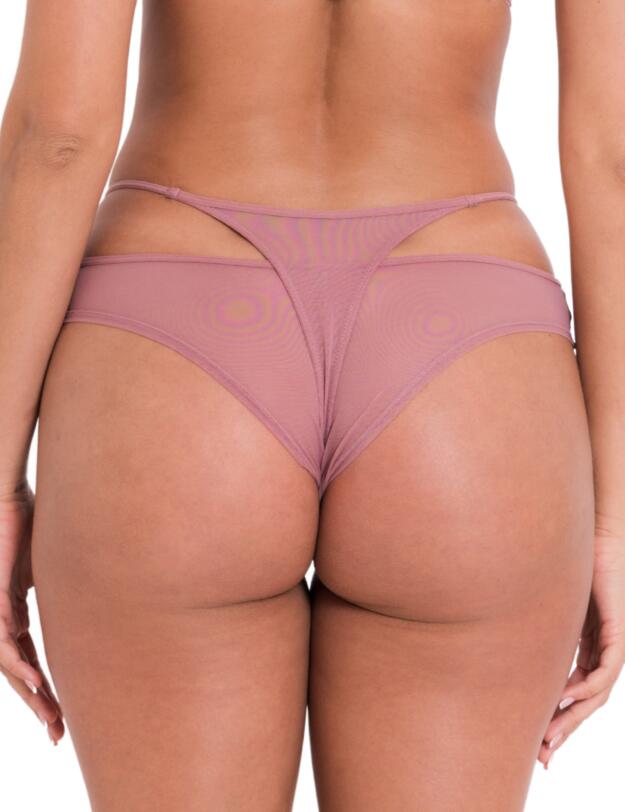 Scantilly by Curvy Kate Peep Show Brazilian Brief Dusty Rose 
