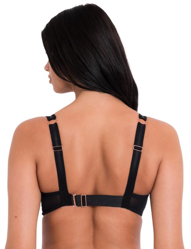 Scantilly by Curvy Kate Sheer Flora Bandeau Bra Black 
