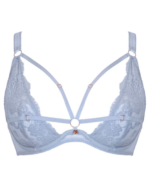 Scantilly by Curvy Kate Embrace Deep Plunge Bra Silver