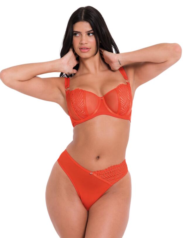 Scantilly by Curvy Kate Authority Thong Lava Red