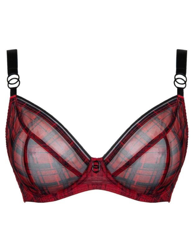 Curvy Kate Lifestyle Print Plunge Bra Check Print 