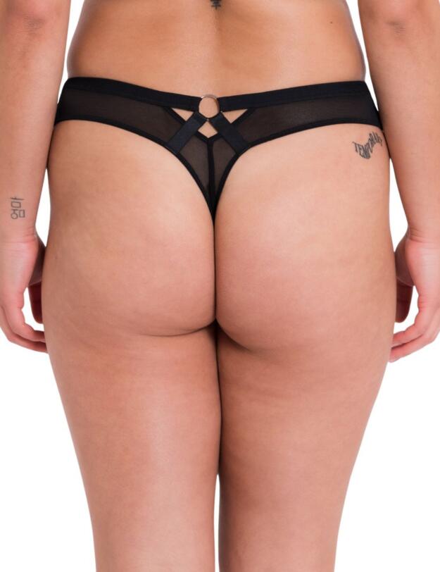 Curvy Kate Non-Stop Thong Black/Pink