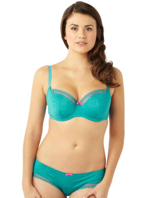 7731 Cleo Juna Balcony Bra Teal Animal Print - 7731 Bra