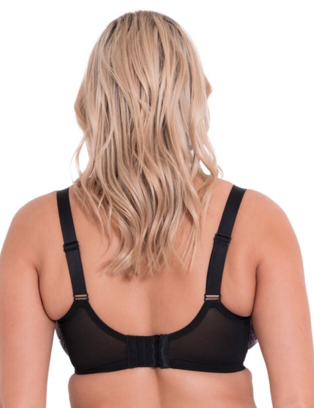 Curvy Kate Wonderfully Print Full Cup Balcony Bra Black Floral