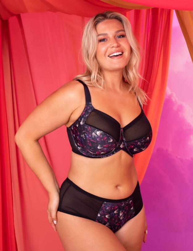 Curvy Kate Wonderfully Print Short Black Floral