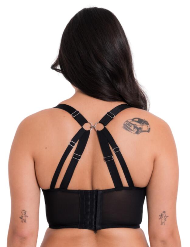 Curvy Kate Non-Stop Superplunge Longline Bra Black/Pink