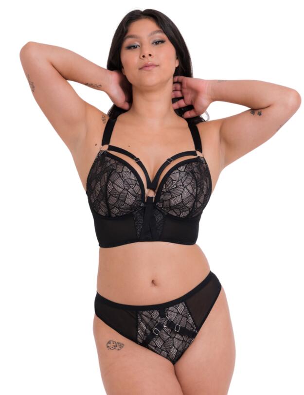 Curvy Kate Non-Stop Thong Black/Pink