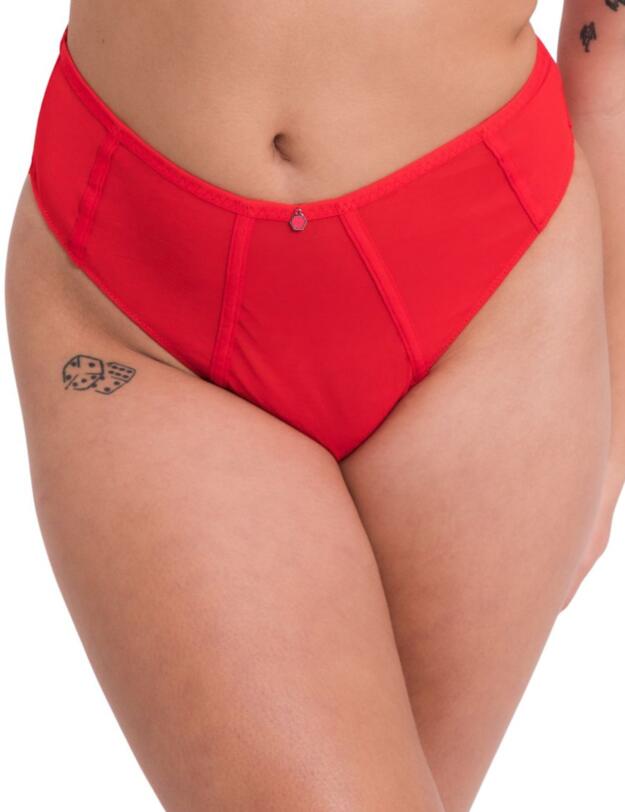 Curvy Kate Elementary High Waist Brazilian Brief Red/Pink