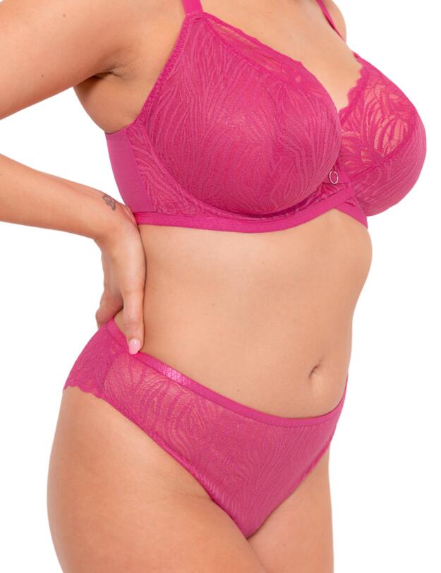 Curvy Kate Lace Daze Brazilian Brief Lipstick Pink 