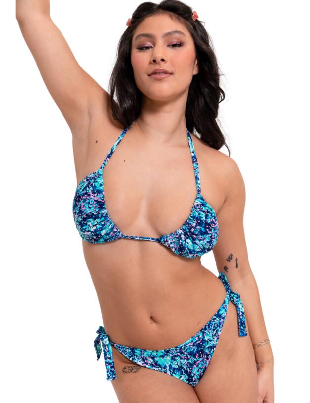 Curvy Kate Mykonos Triangle Bikini Top Blue Print