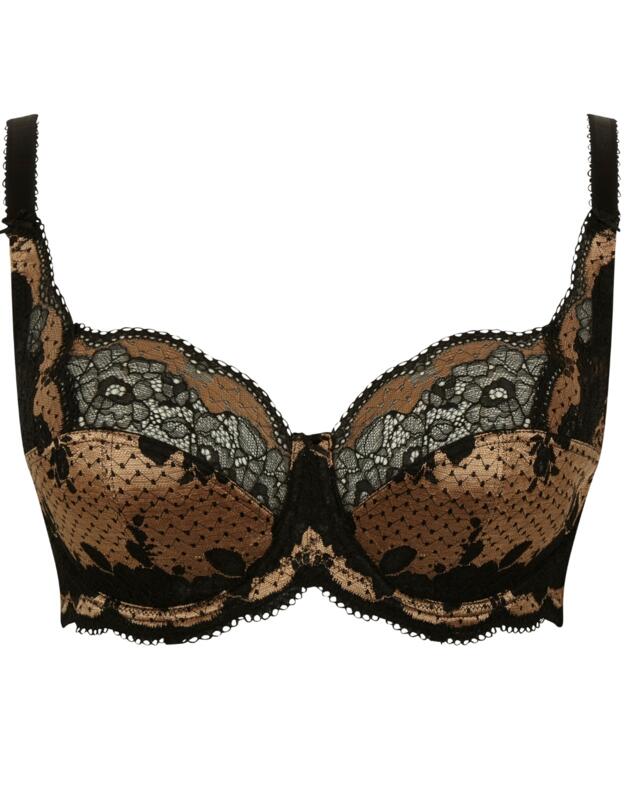 Panache Clara Full Cup Bra Black/Vintage Gold 
