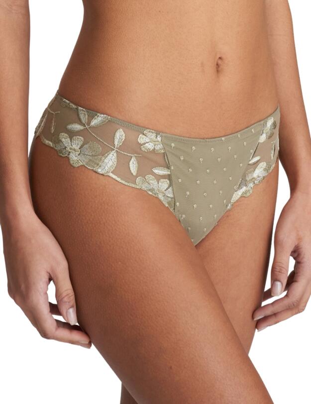Marie Jo Agnes Thong Golden Olive