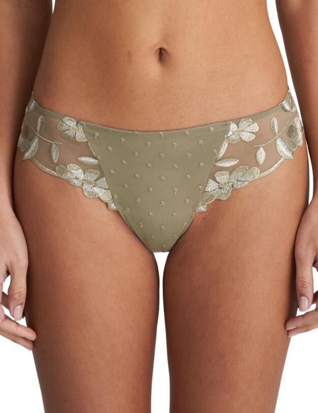 Marie Jo Agnes Thong Golden Olive