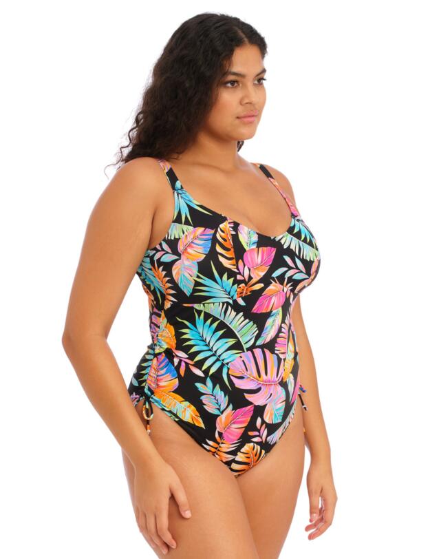 Elomi Tropical Falls Non Wired Swimsuit Black 