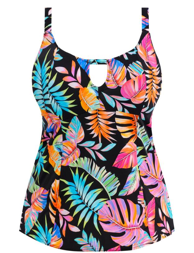 Elomi Tropical Falls Non Wired Moulded Tankini Top Black 