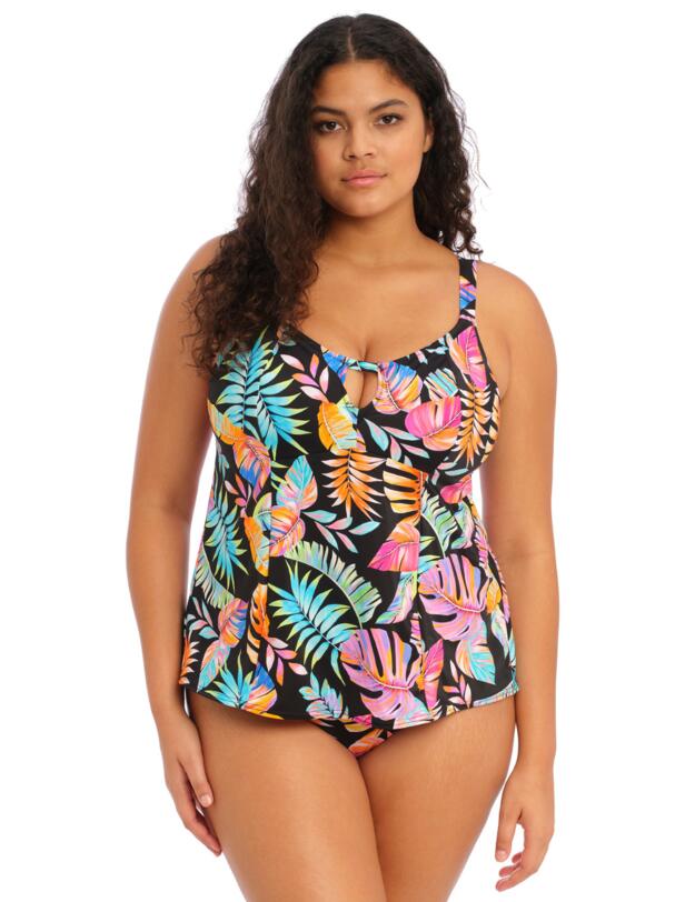 Elomi Tropical Falls Non Wired Moulded Tankini Top Black 