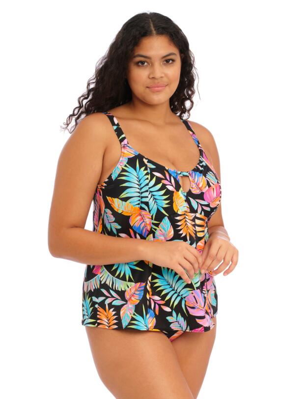 Elomi Tropical Falls Non Wired Moulded Tankini Top Black 