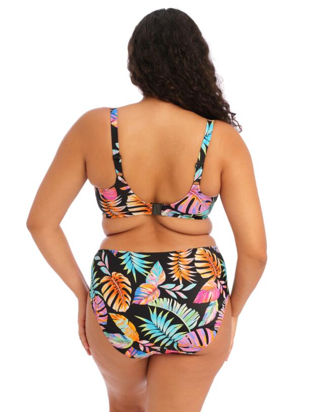 Elomi Tropical Falls Mid Rise Bikini Brief Black 