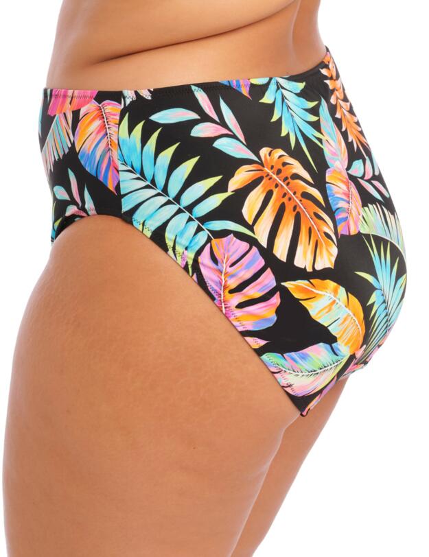 Elomi Tropical Falls Mid Rise Bikini Brief Black