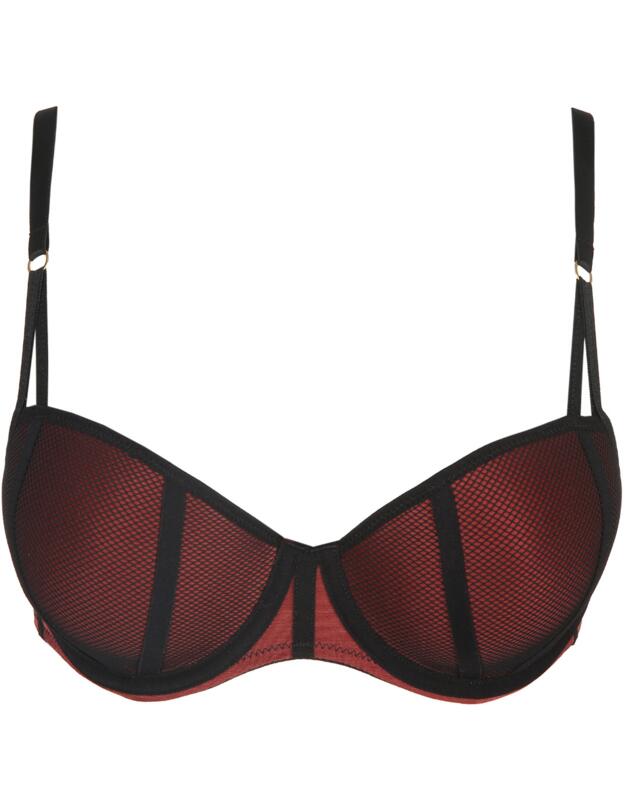 Marie Jo Fezz Padded Balcony Bra Italian Brown