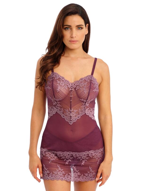 Wacoal Embrace Lace Chemise Italian Plum/ Valerian
