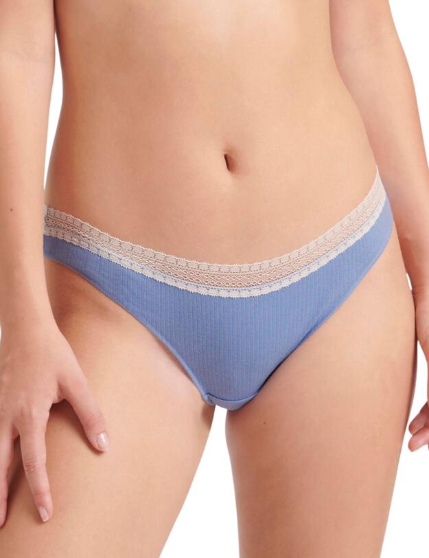 10213152 Sloggi Go Ribbed Brazilian Briefs 2 Pack - 10213152 Riviera