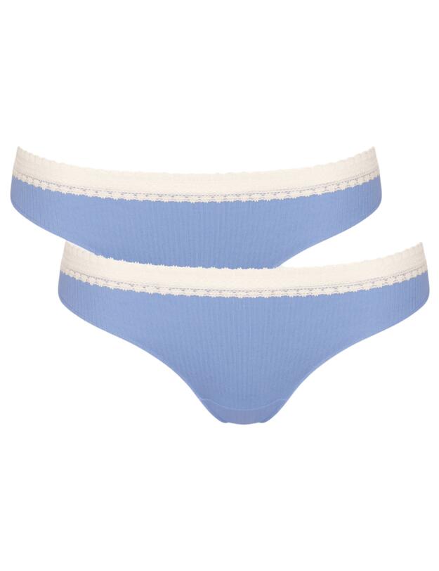 10213152 Sloggi Go Ribbed Brazilian Briefs 2 Pack - 10213152 Riviera