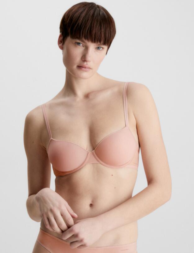 Calvin Klein Sheer Marquisette Lightly Lined Demi Bra Subdued 