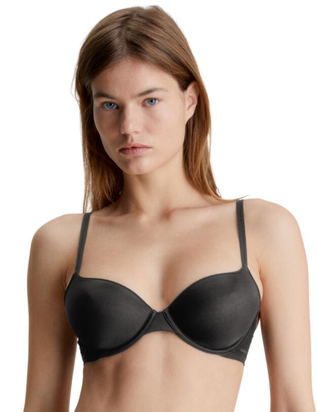 Calvin Klein Sheer Marquisette Lightly Lined Demi Bra Black