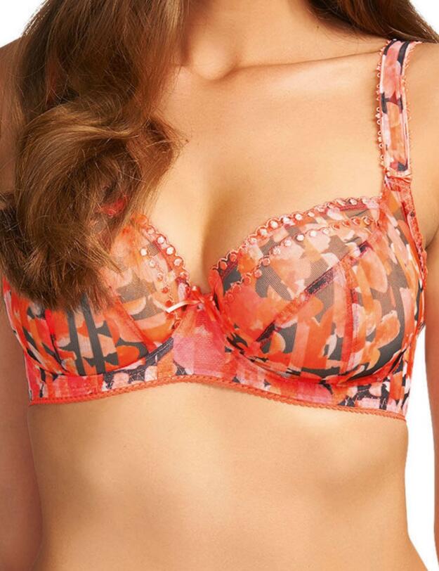 1691 Freya Flowerbomb Plunge Balcony Bra Spice - 1691 Bra 