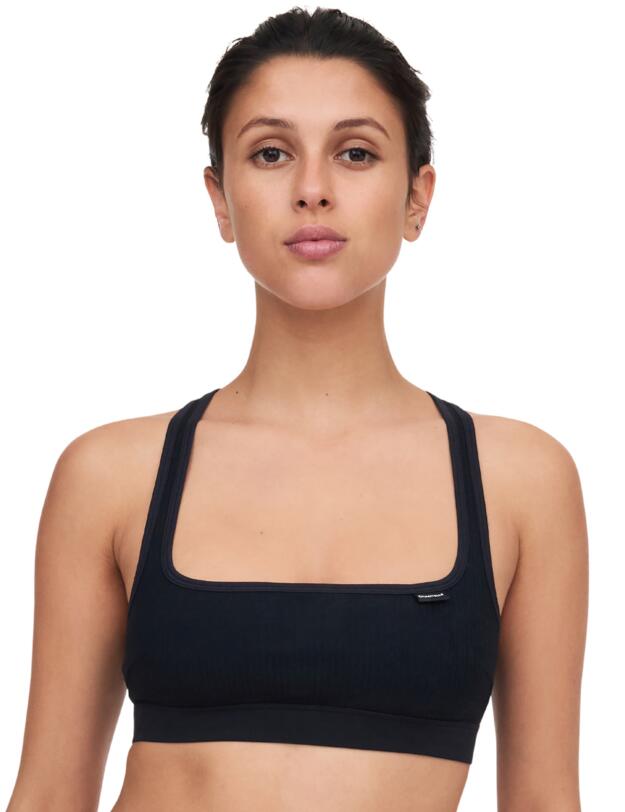 Chantelle Cotton Comfort Non Padded Bralette Black 