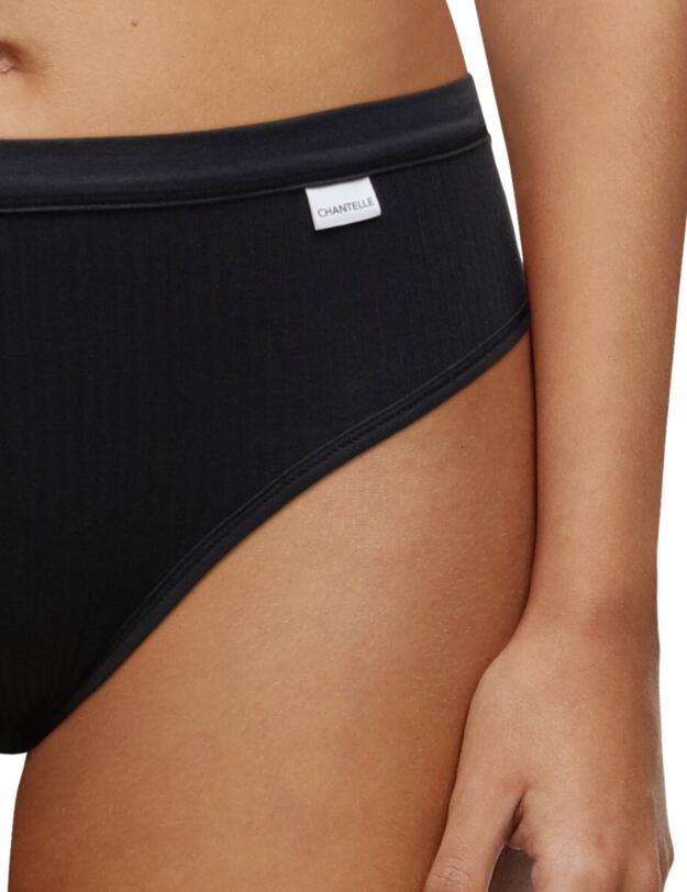 Chantelle Cotton Comfort High leg brief Black 