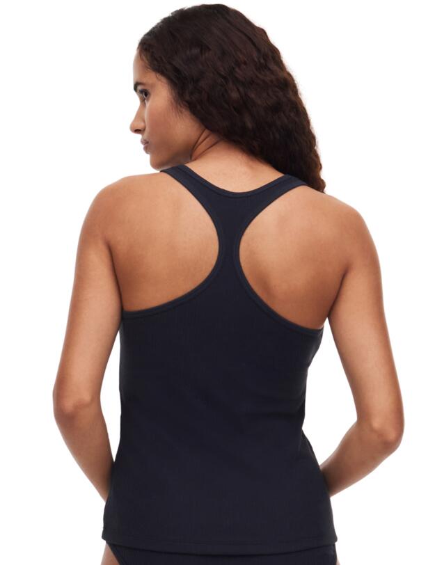 Chantelle Cotton Comfort Vest Top Black 