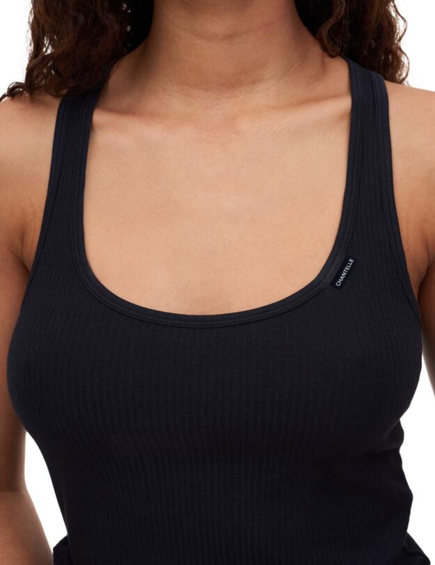 Chantelle Cotton Comfort Vest Top Black 