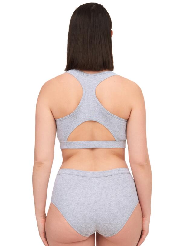 Chantelle Cotton Comfort Non Padded Bralette Heather Grey