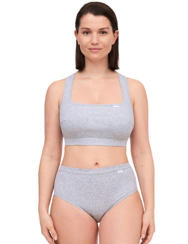 Chantelle Cotton Comfort Non Padded Bralette Heather Grey