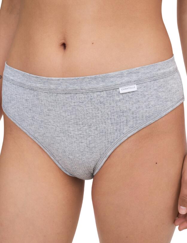 Chantelle Cotton Comfort High Leg brief Heather Grey