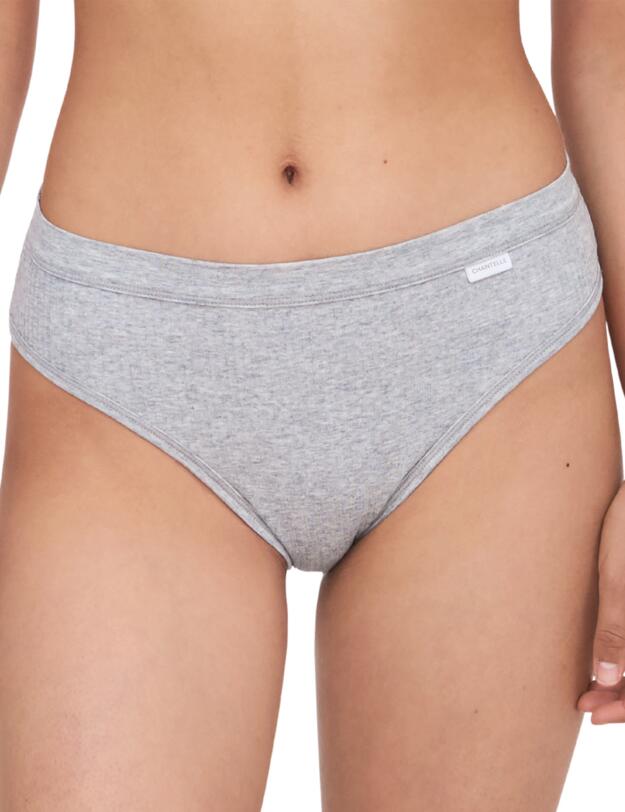 Chantelle Cotton Comfort High Leg brief Heather Grey