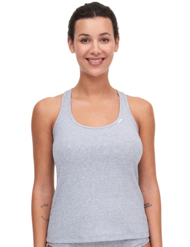 Chantelle Cotton Comfort Vest Top Heather Grey