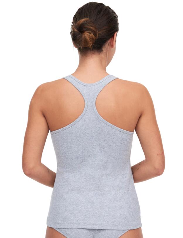 Chantelle Cotton Comfort Vest Top Heather Grey