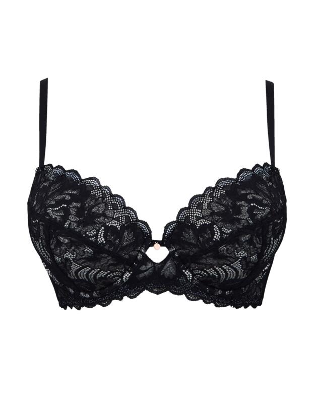 Figleaves Isla Sweetheart T-Shirt Bra Black