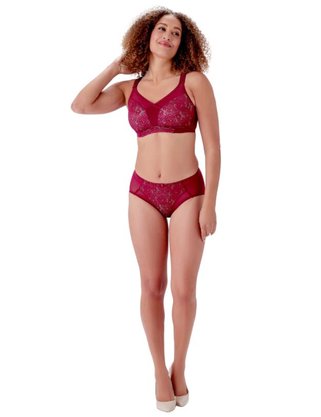 Berlei Beauty Everyday Full Support Non Wired Bra Burgundy