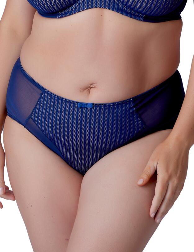 Berlei Beauty Stripe Deep Brief Deep Blue