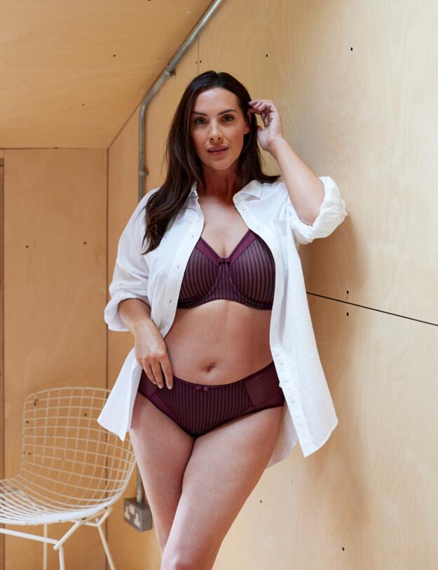 Berlei Beauty Stripe Smoothing Bra Fig