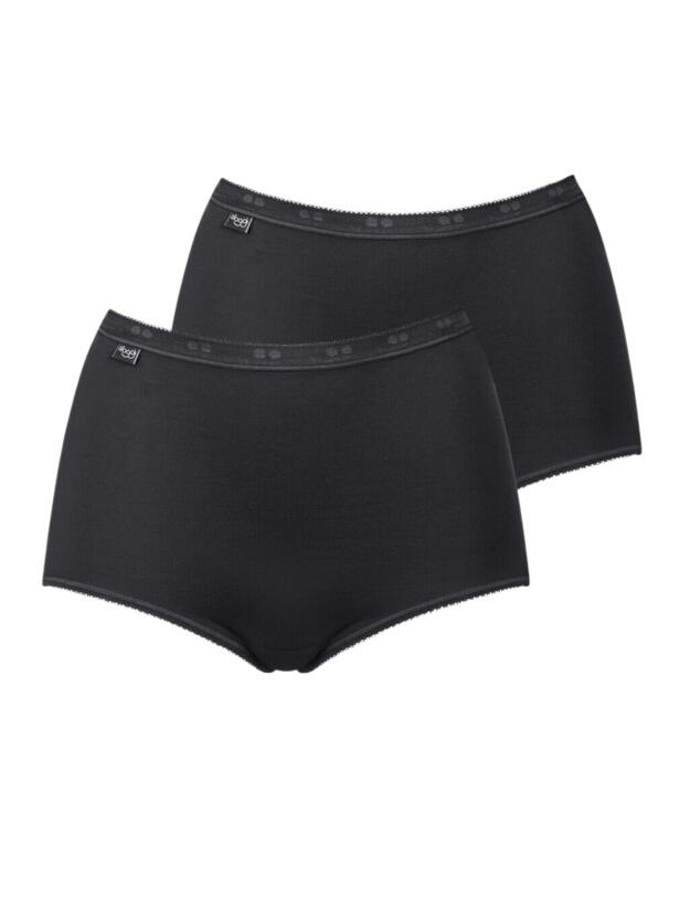 Sloggi Basic+ Maxi Brief 2 Pack Black