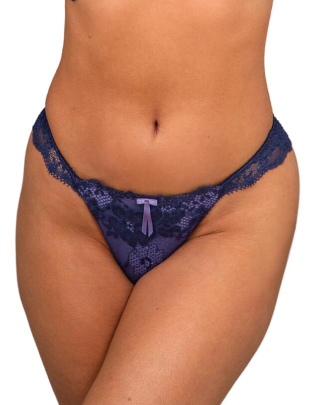 Pour Moi Amour Brazilian Brief Navy/Lavender 
