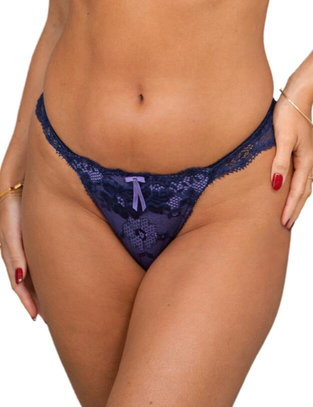 Pour Moi Amour Brazilian Brief Navy/Lavender 